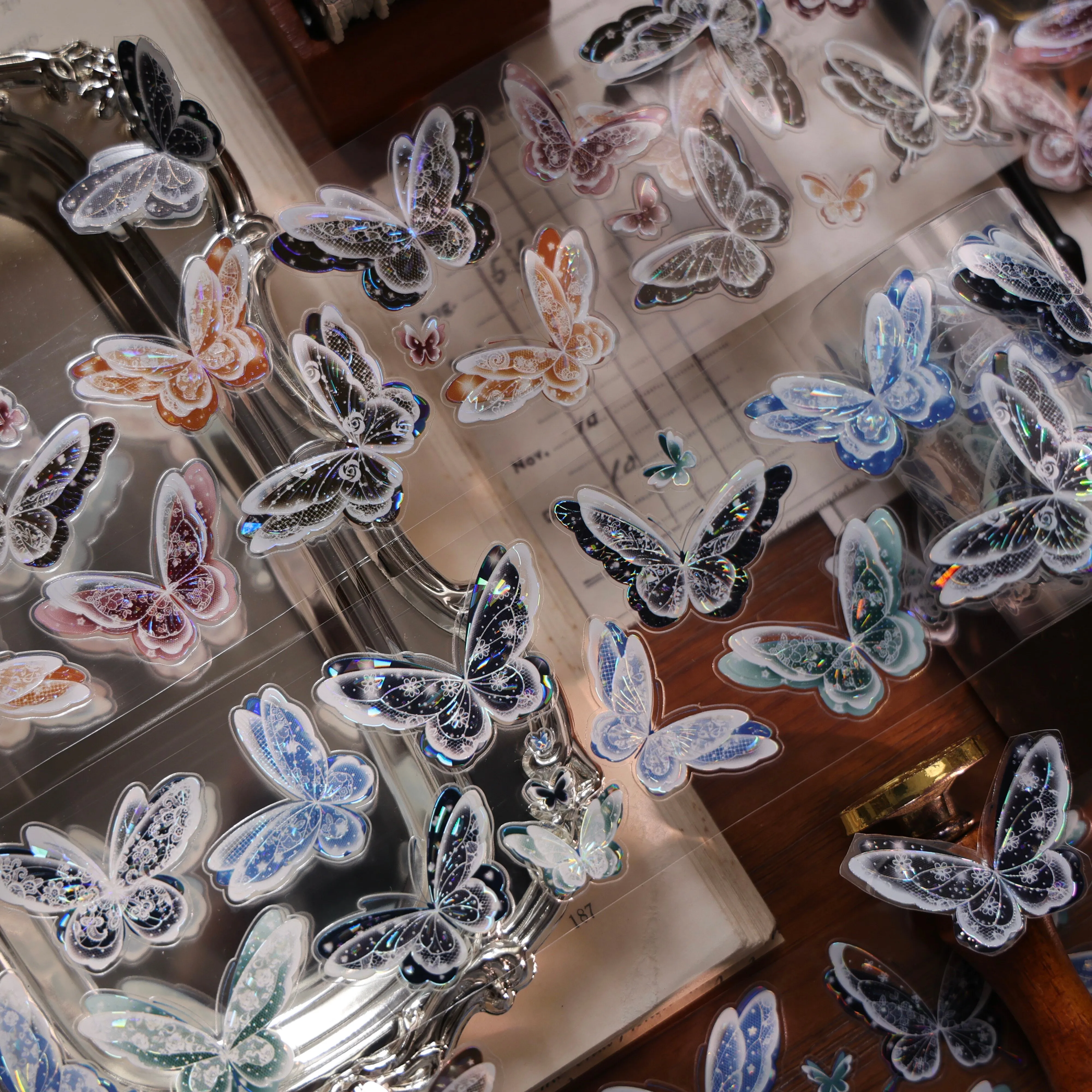 YIER Studio Pre-cut transparent Butterfly PET Tape