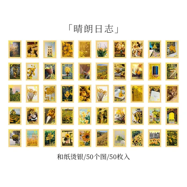 50pcs/lot KSpring Stamp Theme Stickers
