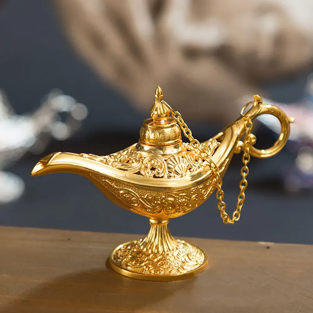 Aladdin Lamp Traditional Hollow Magic Wishing Lamp