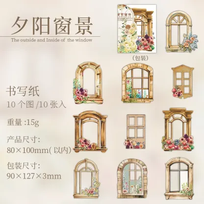 10 Sheets Each Window Frame Sticker Pack
