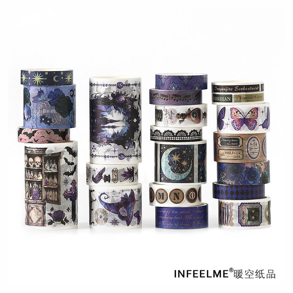 20 rolls/set Dark Gothic Theme Washi Tape Set