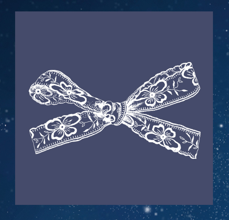 Moodtape Studio Coffee Starry Sky Bowknot Wooden Stamp