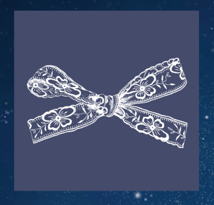 Moodtape Studio Coffee Starry Sky Bowknot Wooden Stamp
