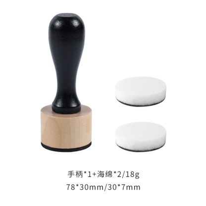 Wooden Handle Coloring Sponge, Ink Blending Tool with Replaceable Sponge