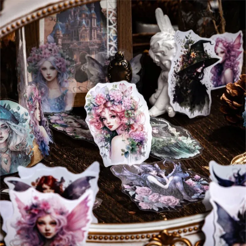 10Pcs Magic Fairy PET Sticker Pack Scrapbooking Craft Supplies