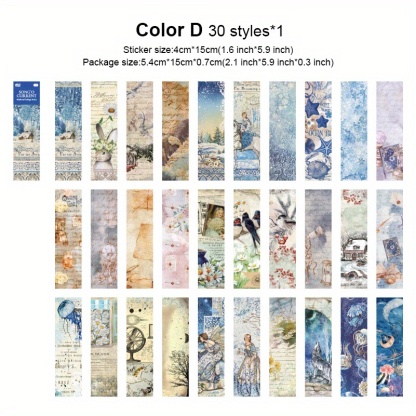 30 Sheets of Vintage Butterfly & Flower Stickers