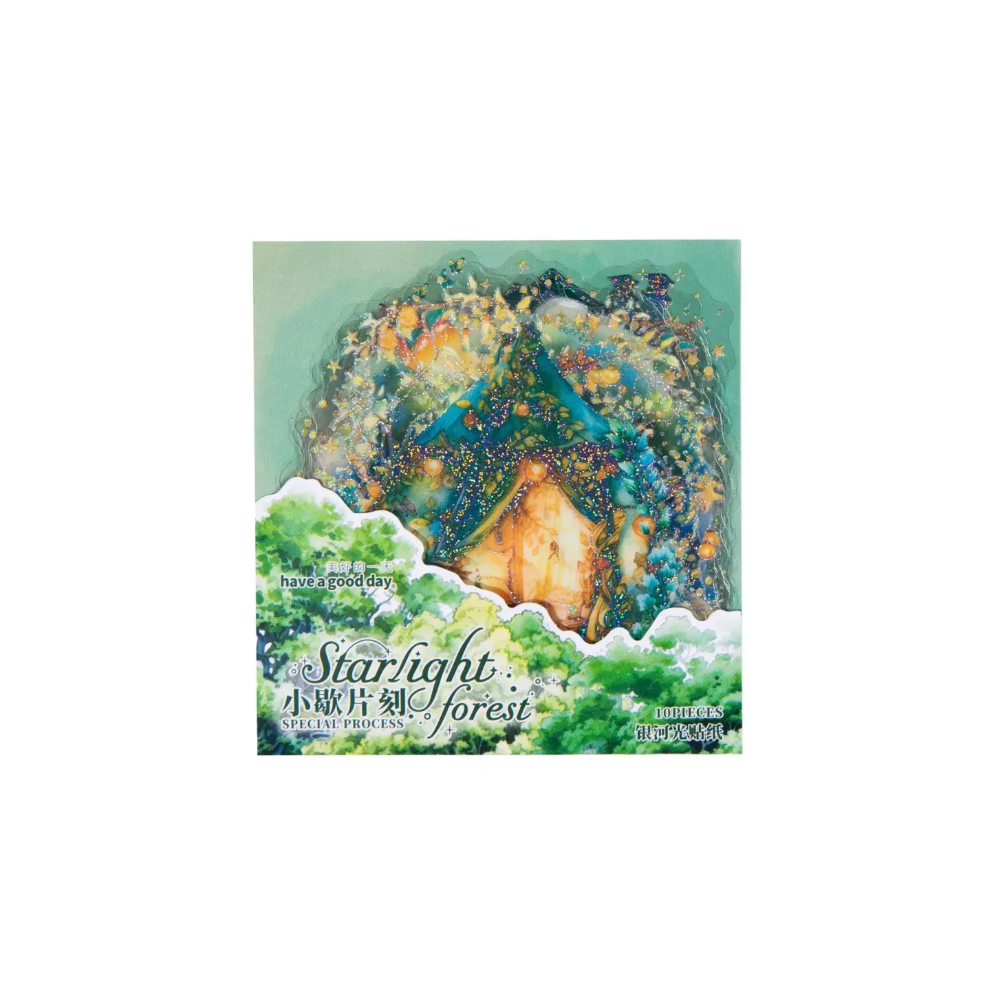 10 pcs Starlight Forest Stickers