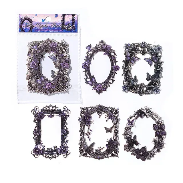 10pcs Baroque Relief Border Card Stock Paper-JournalTale