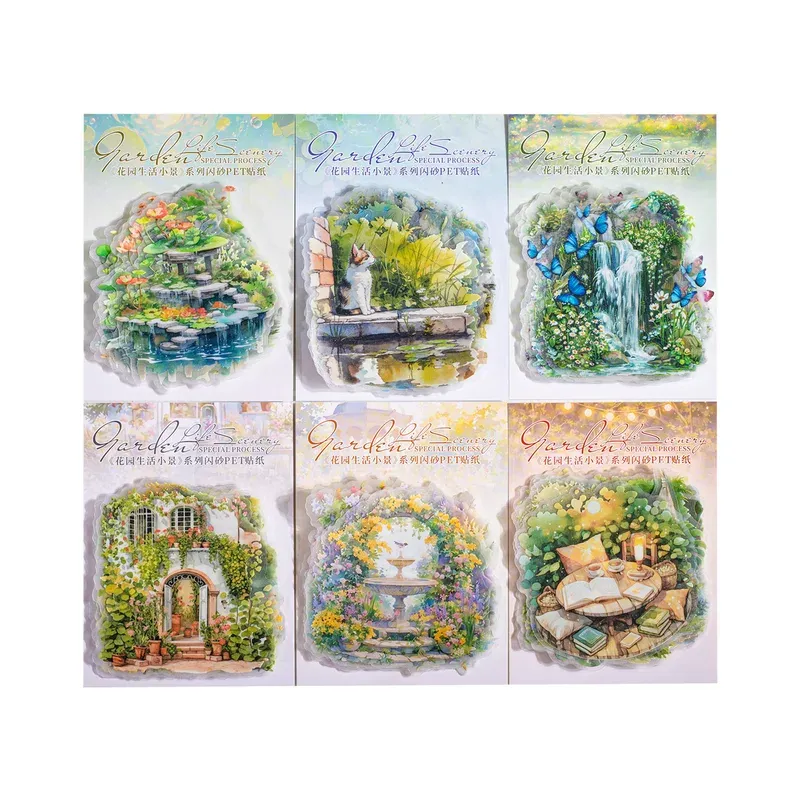 10pcs Garden scenery PET Stickers