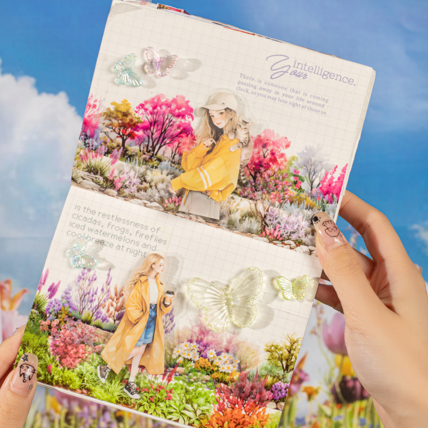 50mm*2M Garden Forest Flower Theme PET Tape