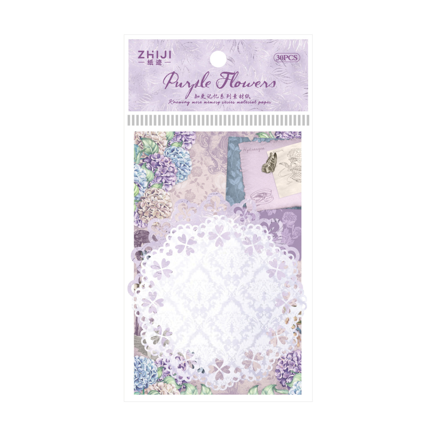 30Pcs/Pack Retro Hollow Lace Material Paper