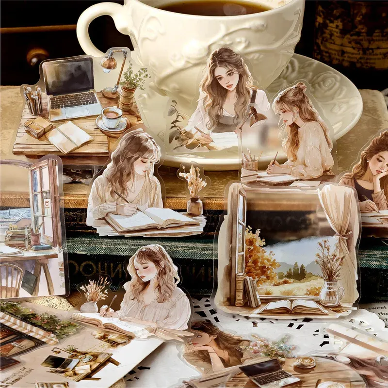 40 pcs/pack PET Materials Character Stickers