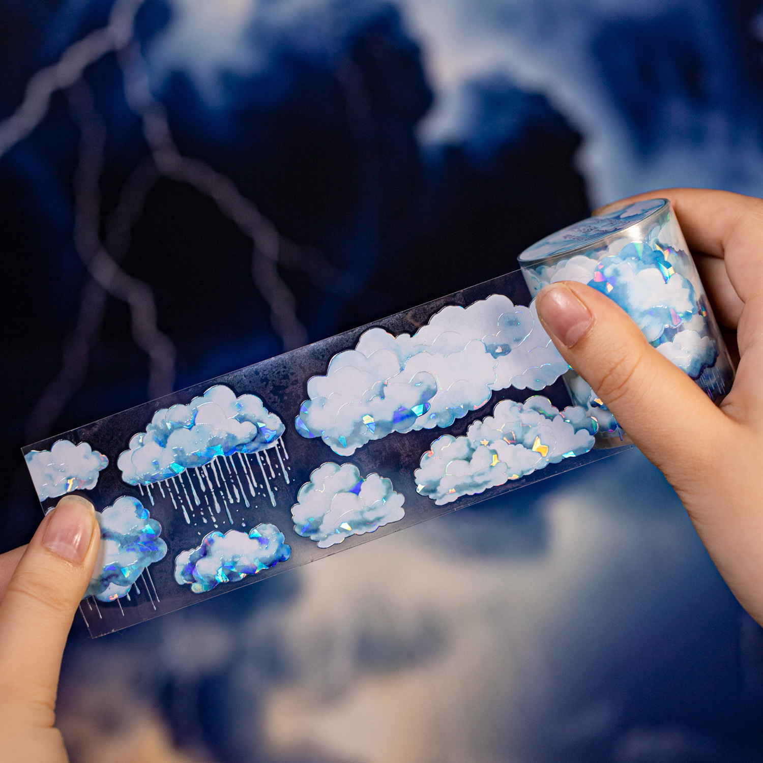 50mm * 2M pet shell light cloud tape