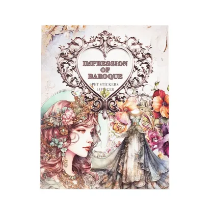 15pcs/Pack Baroque Theme Stickers Journaling Decorative Scrapbooking for stickers Scrapbook