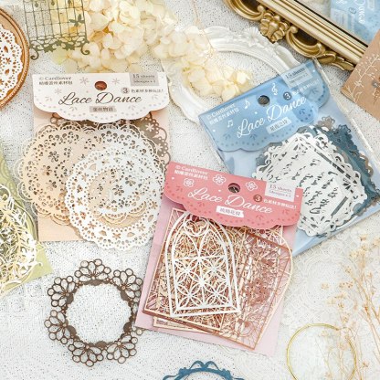 15pcs/lot Memo Pads Material Paper lace Paper
