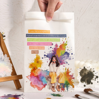 10Pcs collage elements PET stickers