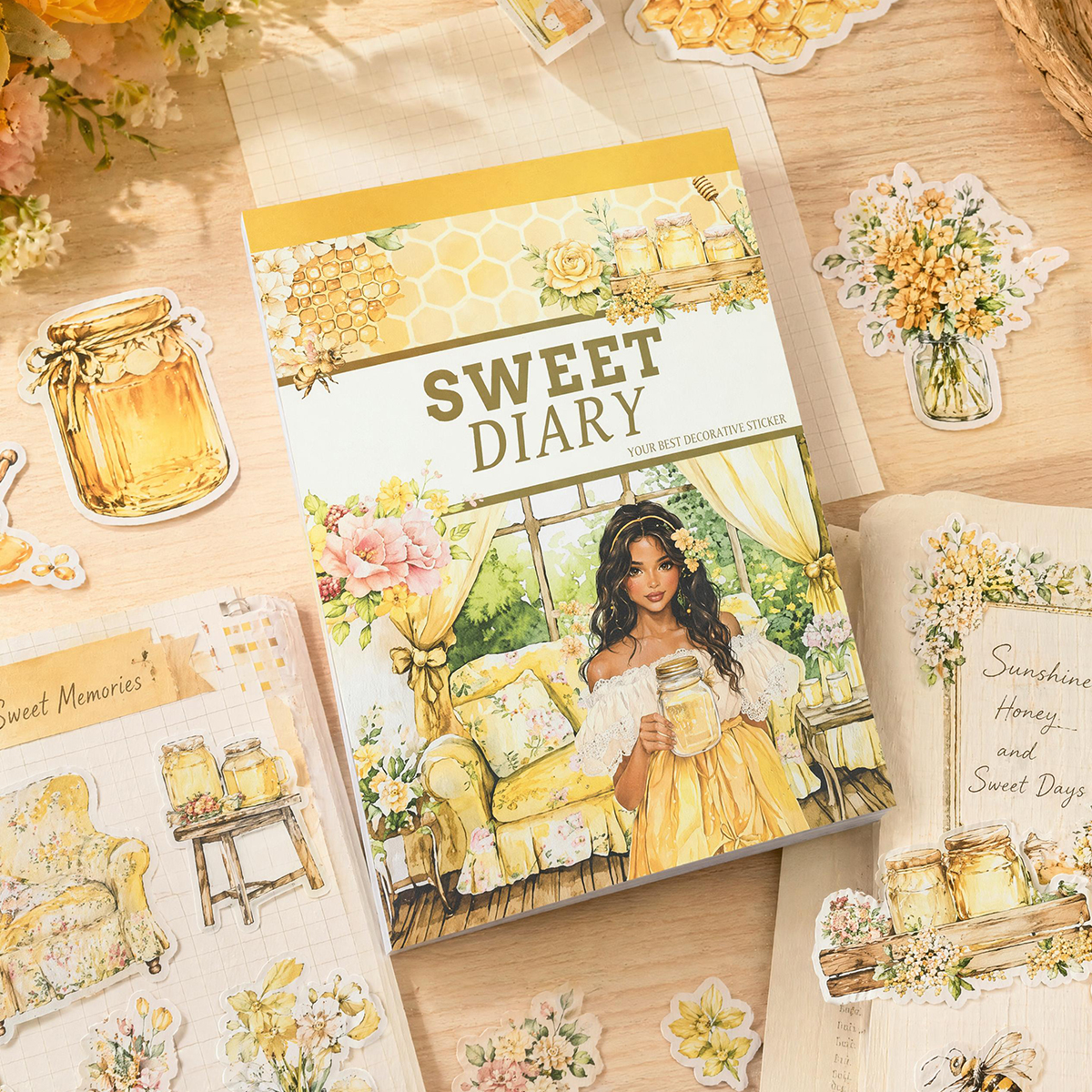 20Sheet/Pack Honey sweetness girl elements PET Washi Sticker Book