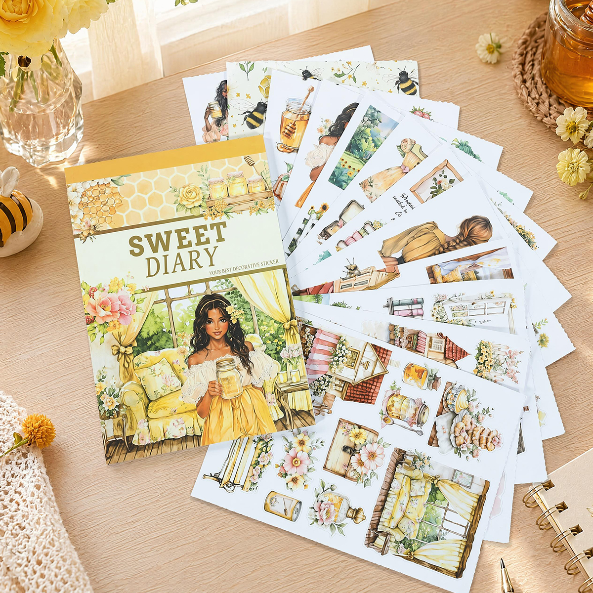 20Sheet/Pack Honey sweetness girl elements PET Washi Sticker Book