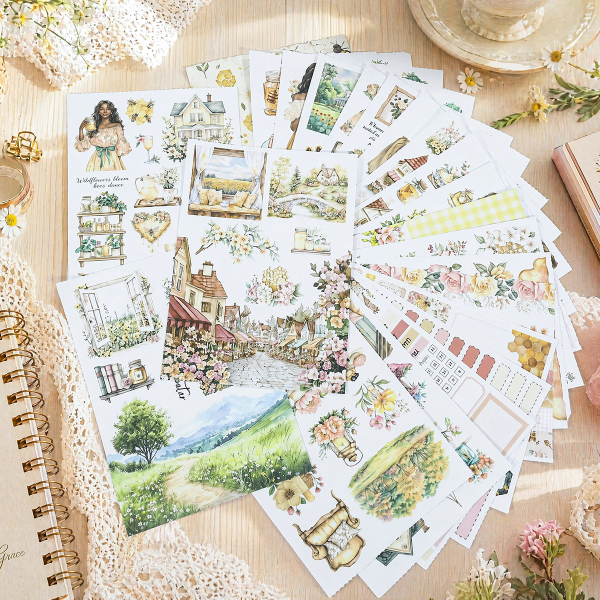 20Sheet/Pack Honey sweetness girl elements PET Washi Sticker Book