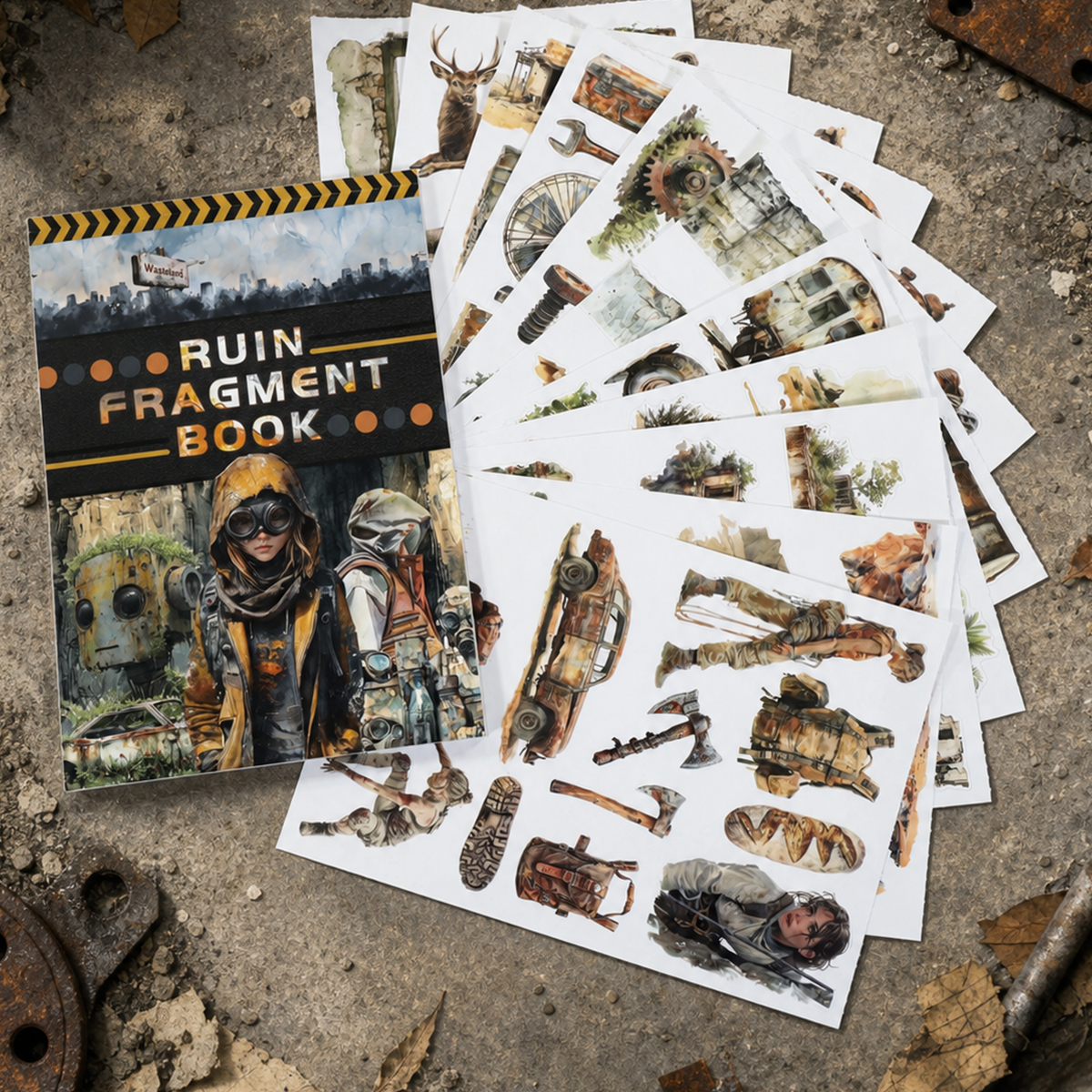 20Sheet/Pack Wasteland Ruin Fragments PET Washi Sticker Book