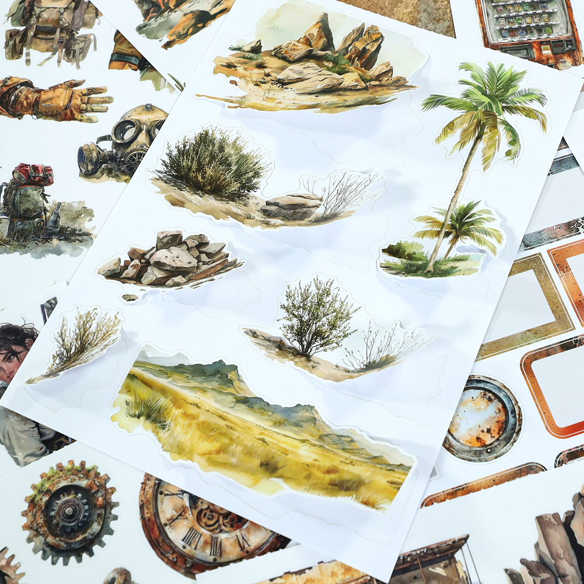 20Sheet/Pack Wasteland Ruin Fragments PET Washi Sticker Book