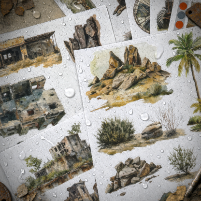 20Sheet/Pack Wasteland Ruin Fragments PET Washi Sticker Book