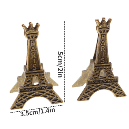 3pcs Creative Eiffel Tower Paris Metal Memo Paper Clip