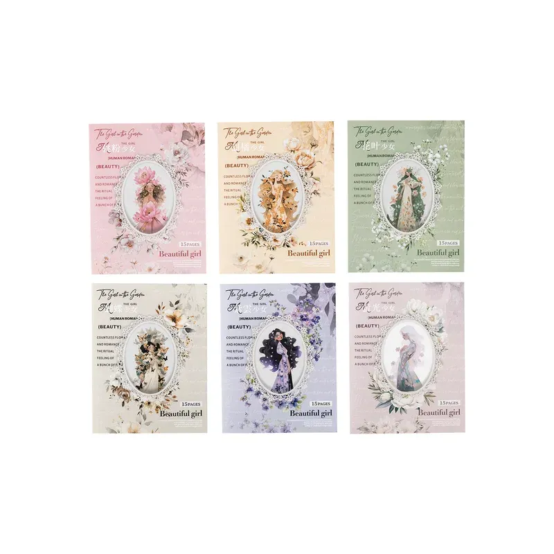 15 pcs/lot Pretty butterfly girl PET Stickers