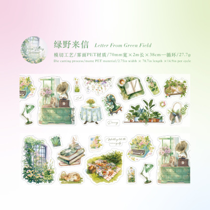 Window Landscape PET Die Cut Tape 2.76*78.74 inches