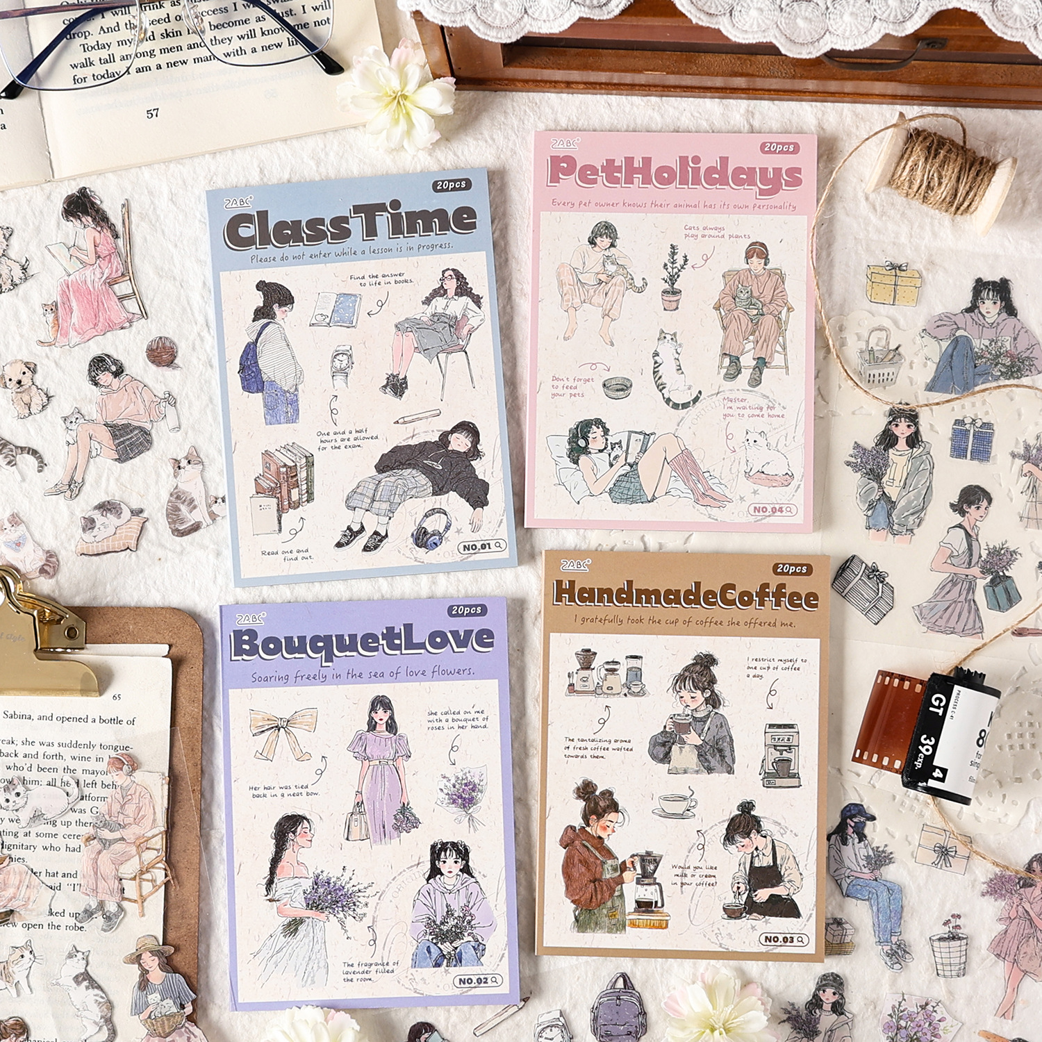 薔薇とレースのジャンクジャーナル・雑記帳　トレペ仕様　ライラック 薔薇とレースのジャンクジャーナル・雑記帳 トレペ仕様