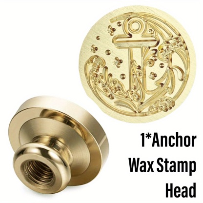 1pc Wax Seal Stamp Head 25mm Removable Brass Sealing Wax Stamp