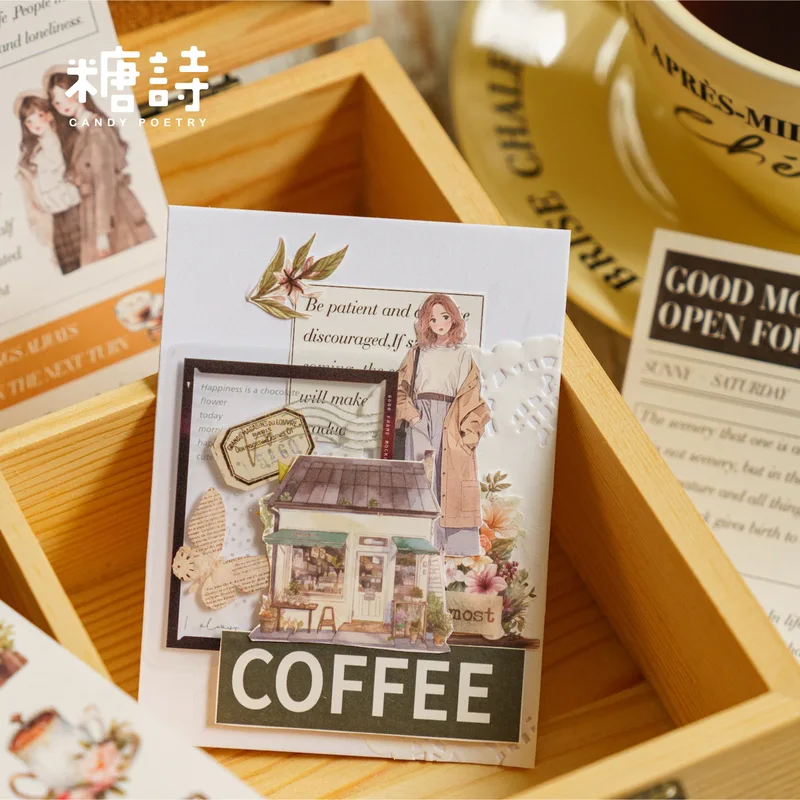 30 Sheets Coffee Theme Material Paper