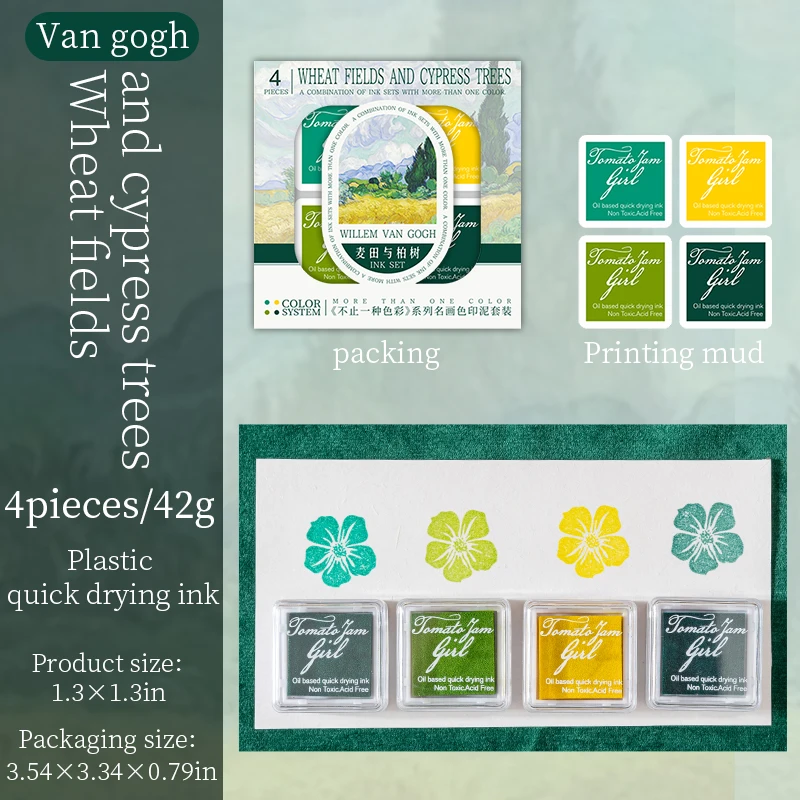 4 pcs/set more color ink pad