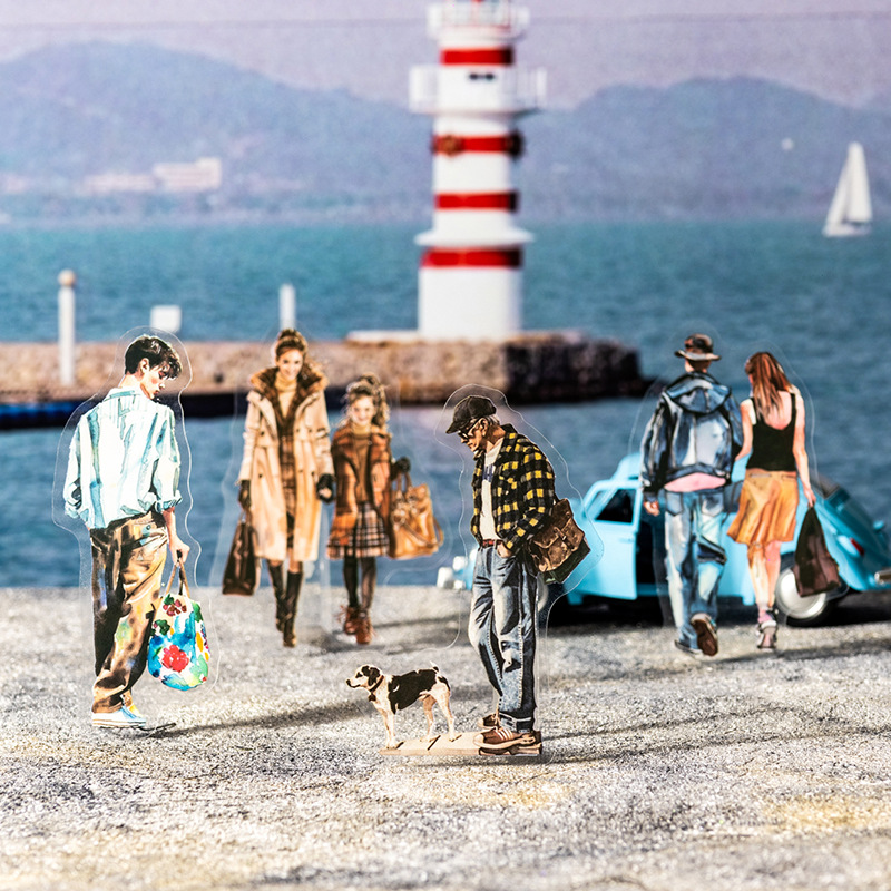 20pcs/Pack City Shopping People PET Stickers