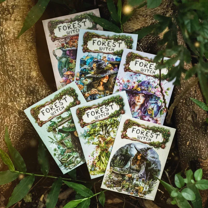30pcs/Pack Forest Witch Themed PET Stickers