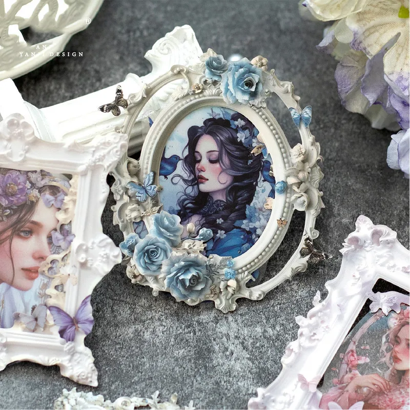 10 pcs/pack Vintage French Frame PET Stickers