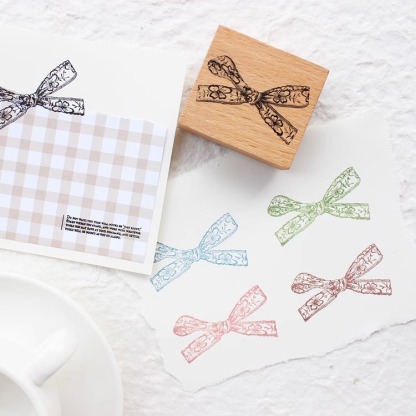Moodtape Studio Coffee Starry Sky Bowknot Wooden Stamp