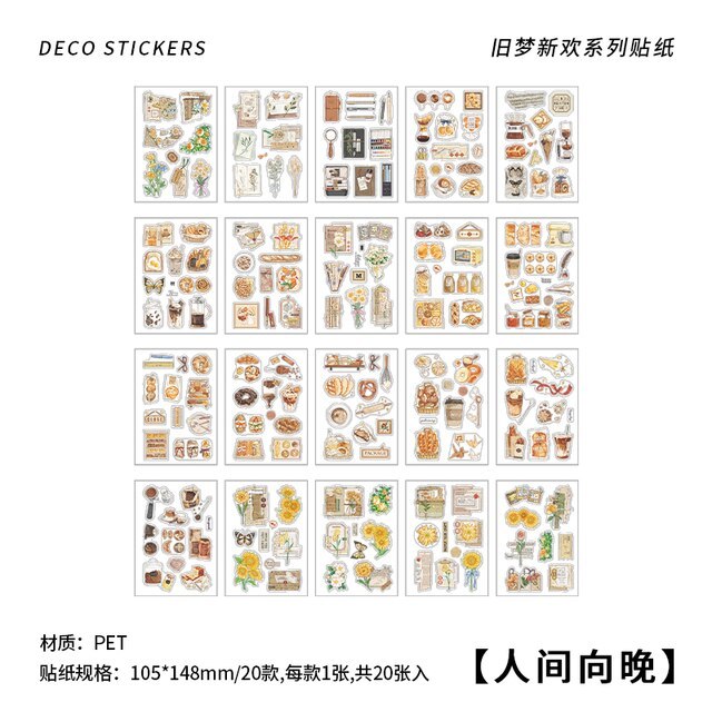 20Pcs Vintage INS Collage PET Sticker Book-JournalTale