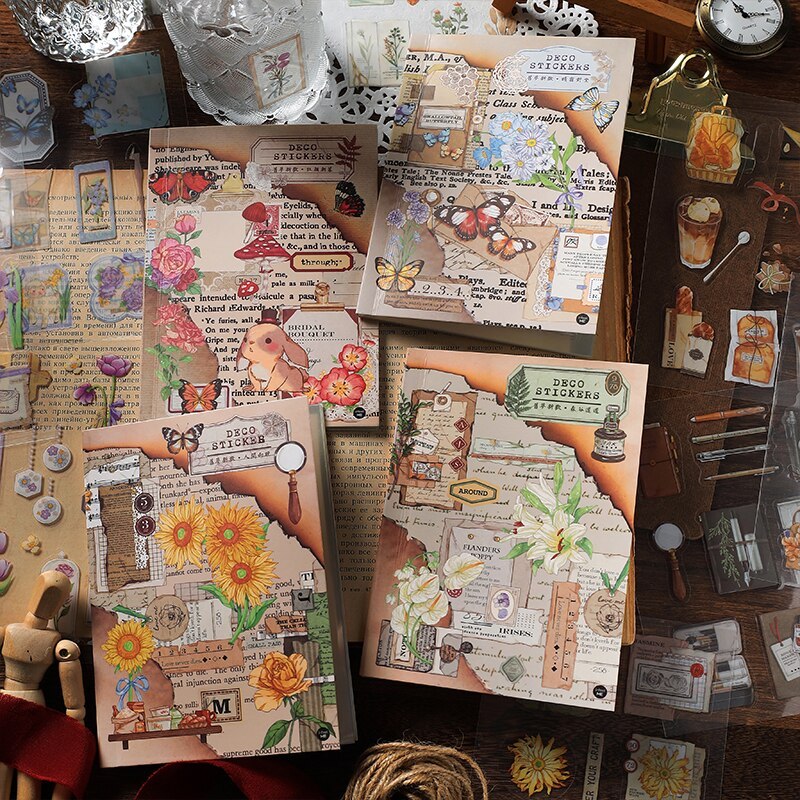 20Pcs Vintage INS Collage PET Sticker Book-JournalTale