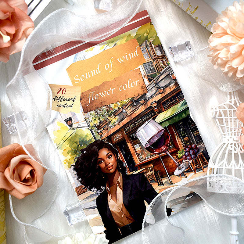 20Sheets/Pcs character retro Pet sticker book suitable for scrapbooking art journaling handicrafts