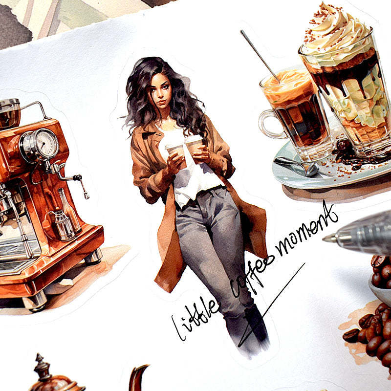 20Sheets/Pcs character retro Pet sticker book suitable for scrapbooking art journaling handicrafts