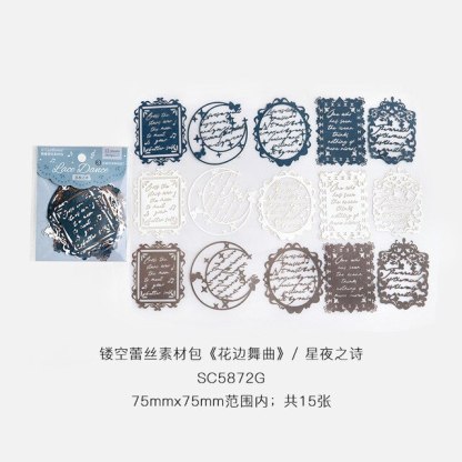 15pcs/lot Memo Pads Material Paper lace Paper