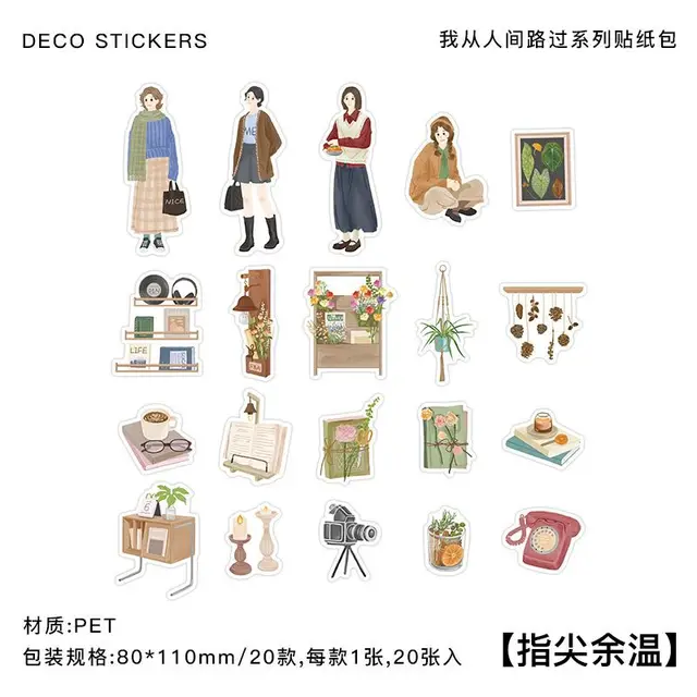 4 Sheets Wenshu Series Stickers,journaling Scraps,student  Crafting,diarybook Decoration,girlish Decoration,travel  Journaling,weddings,sa-825 -  Norway
