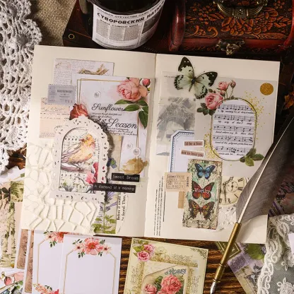 100 pcs/pack Vintage Scrapbook Materials Paper