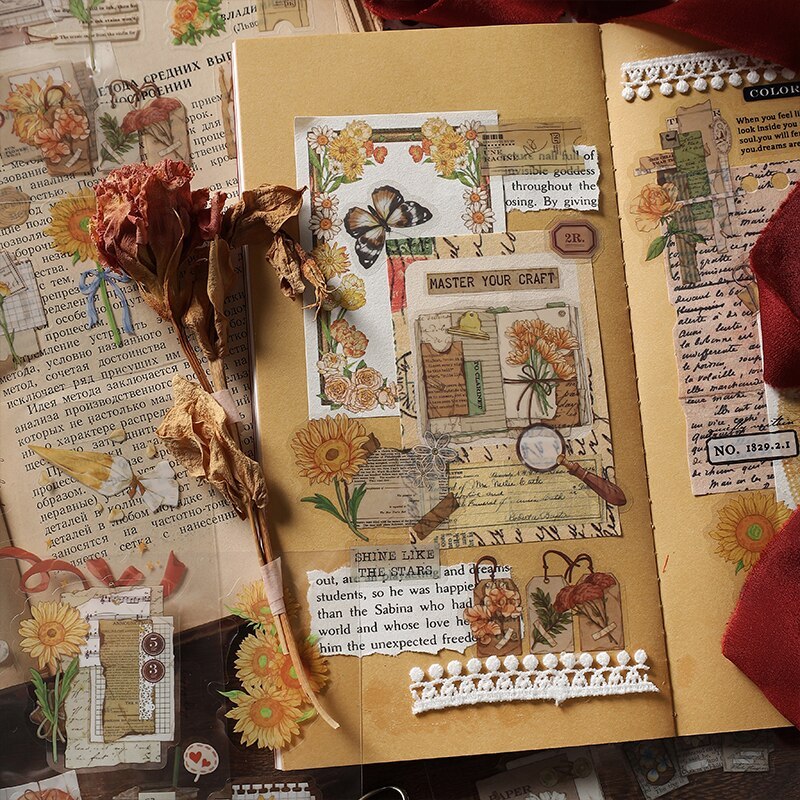 20Pcs Vintage INS Collage PET Sticker Book-JournalTale