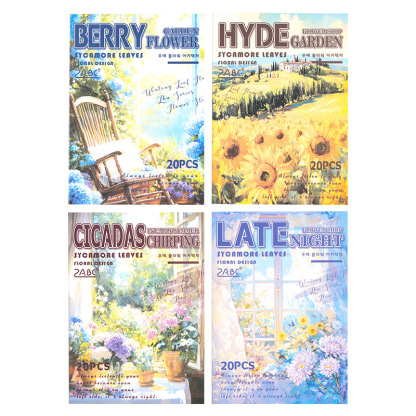 20Sheet/Pack Flower Theme PET Sticker Book