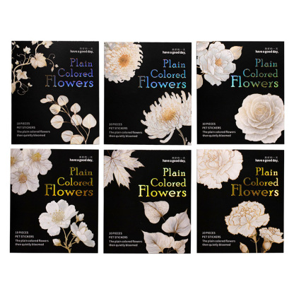 10pcs/Pack Flower Theme PET Stickers