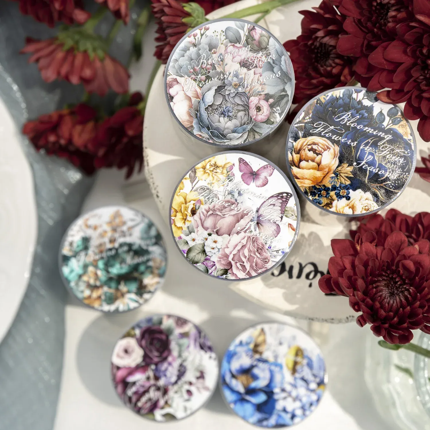 5x200cmFour Seasons Flower Theme PET Tape