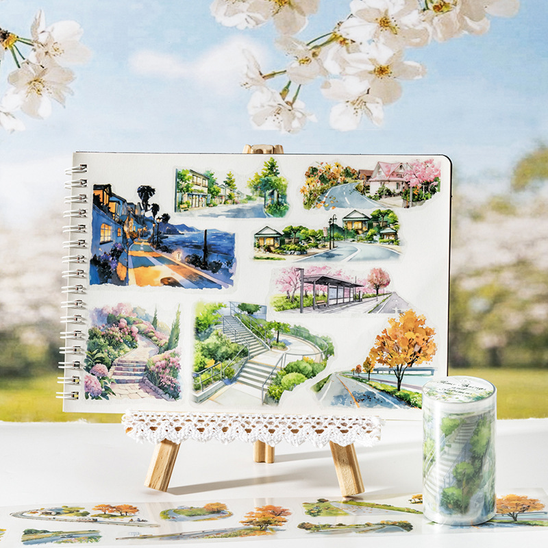 Seasonal Landscape Themed PET Tape 2.76 * 78.74 inches