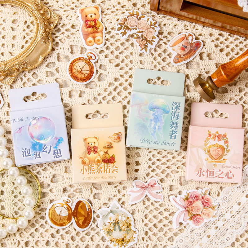 46Pcs/Pack Fairy Tale Theme Boxed Sticker